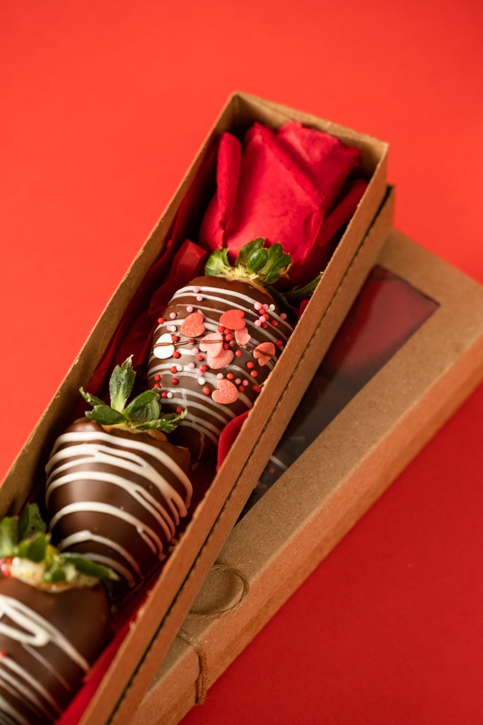 Gift Box Bombons de Morango &amp; Rosa