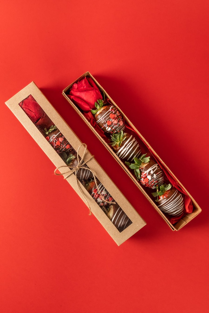 Gift Box Bombons de Morango e Rosa