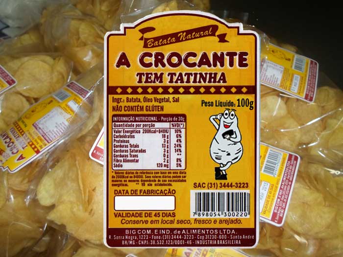 BATATA CHIPS TEM TATINHA  100G