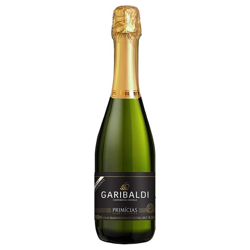 VINHO ESPUMANTE GARIBALDI PRIMICIAS BRUT BRANCO 660ML