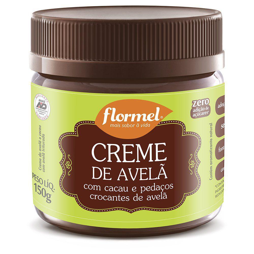 CREME DE AVELÃ COM CACAU E PEDAÇOS DE AVELÃ FLORMEL - 150G