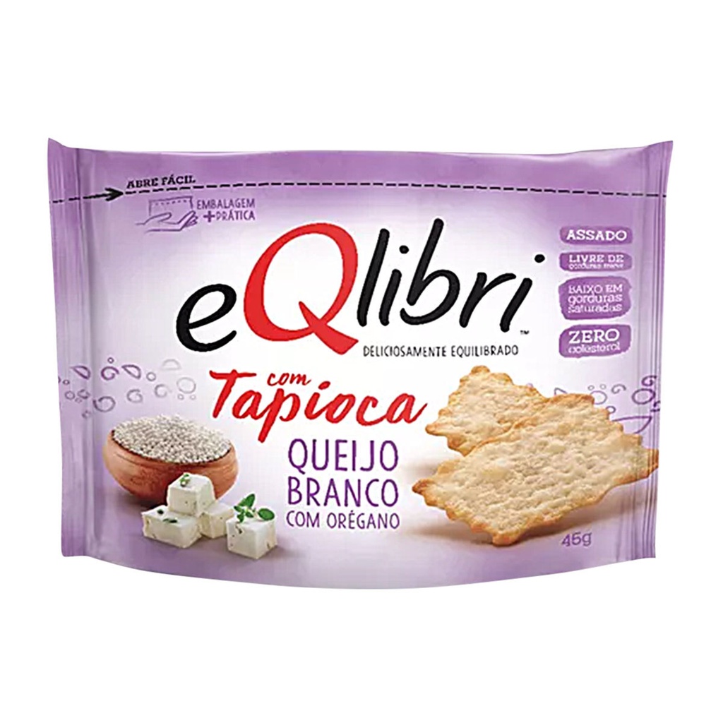 BISCOITO EQLIBRI ELMA CHIPS &quot;QUEIJO BRANCO&quot; - 45g