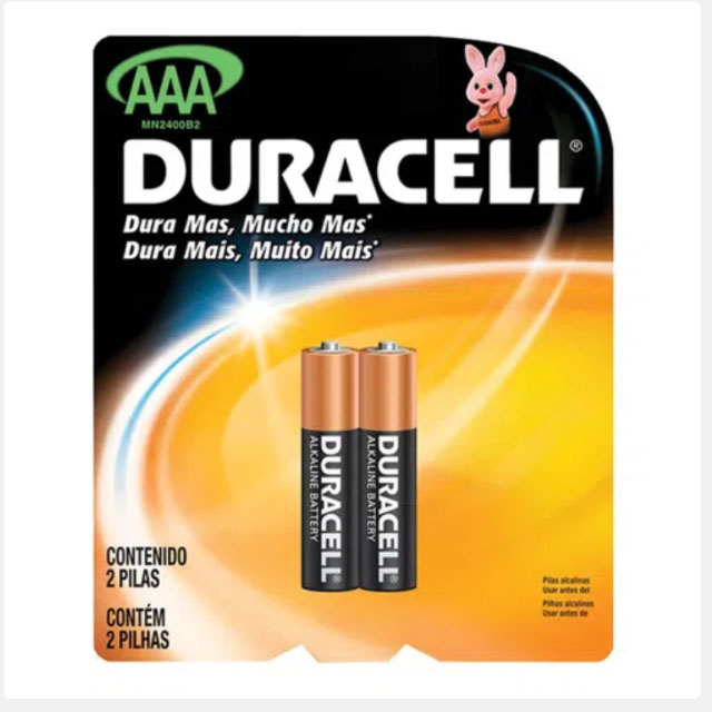 PILHA DURACELL PALITO AAA - C/ 2