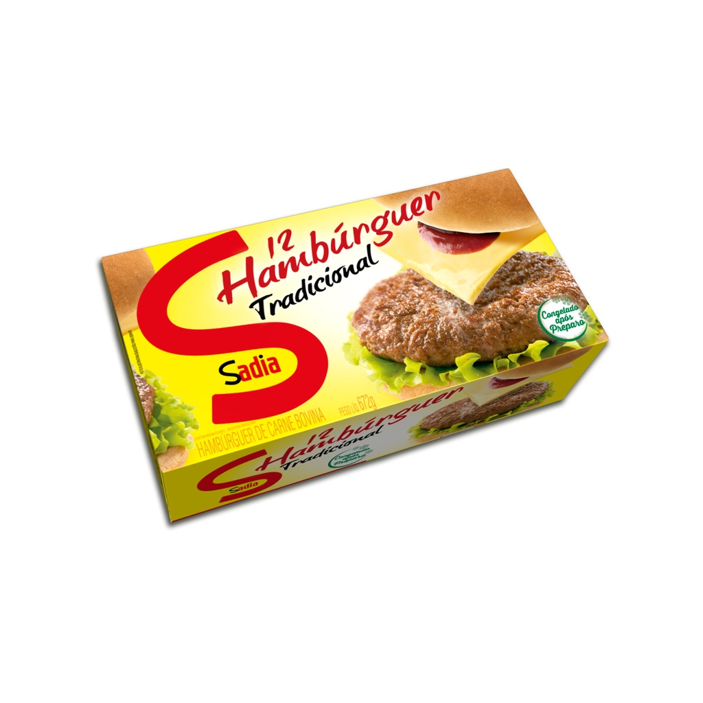 HAMBÚRGUER BOVINO SADIA 672G 