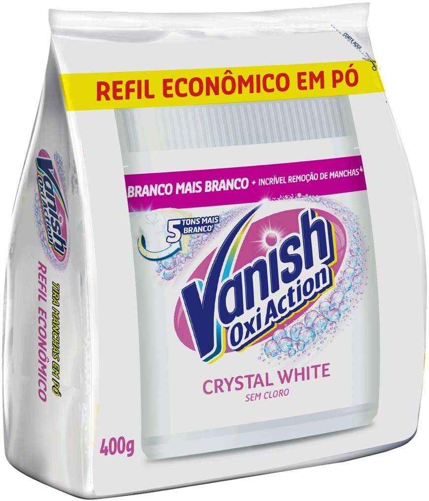 DETERGENTE EM PÓ VANISH REFIL BRANCO - 400g