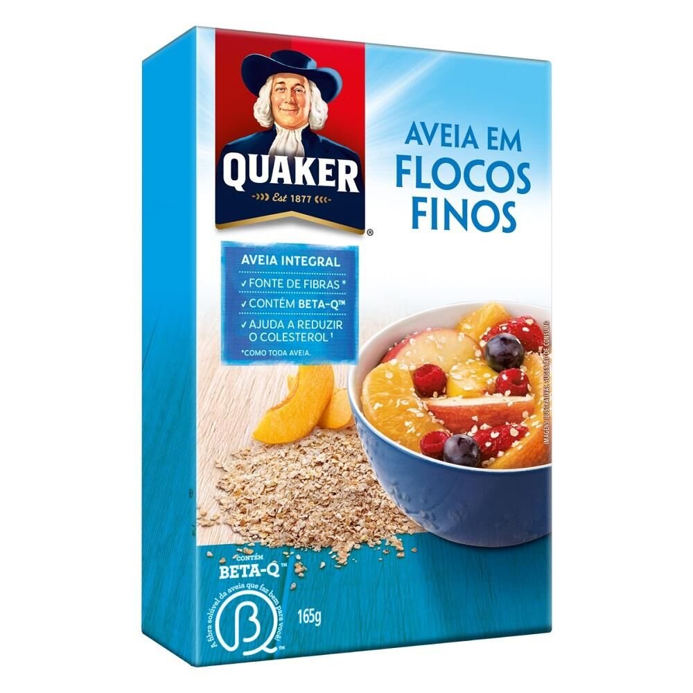 AVEIA QUAKER FLOCOS FINOS 165G