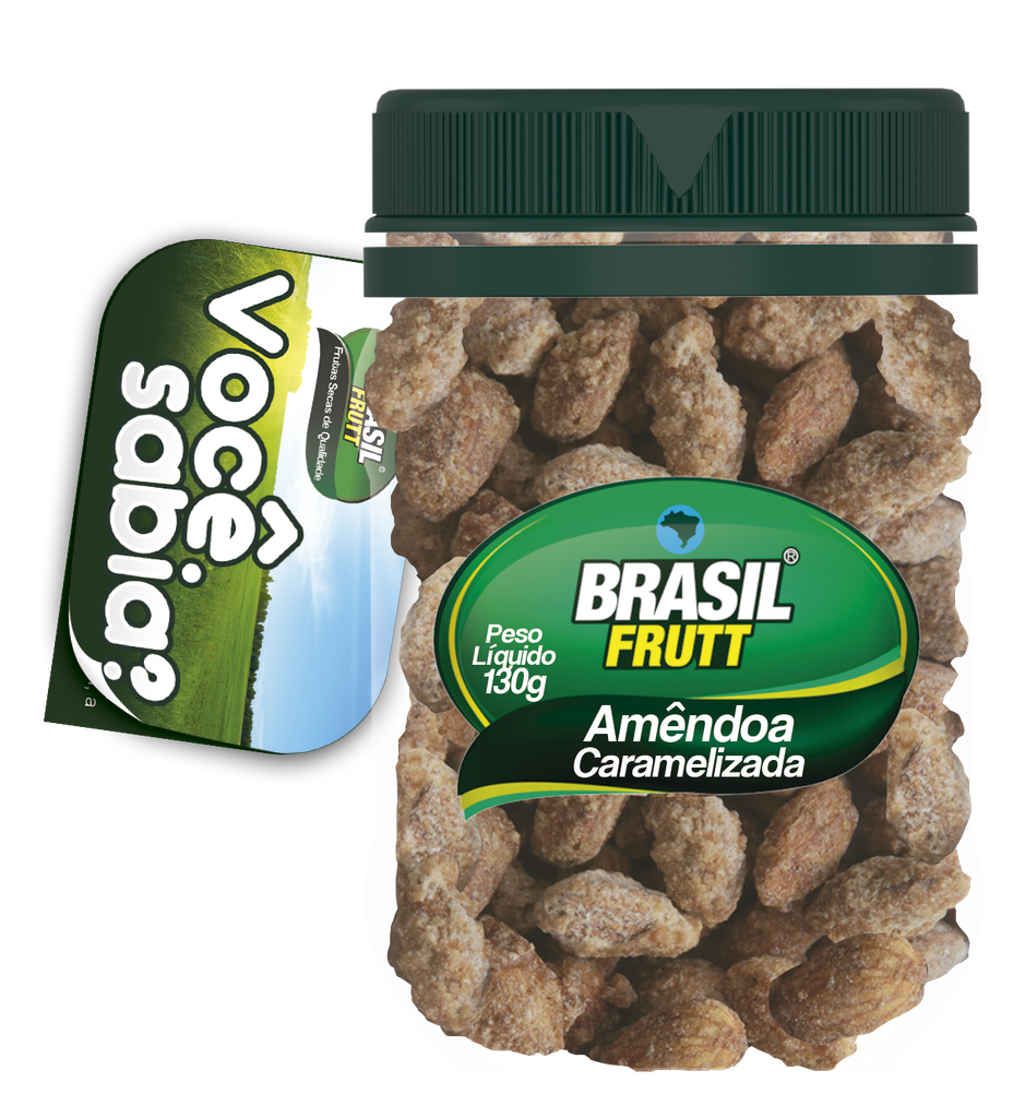 AMÊNDOA CARAMELIZADA BRASIL FRUTT - 130g