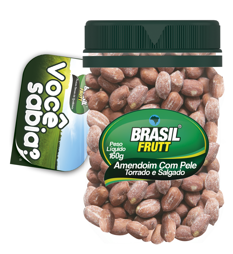 AMENDOIM TORRADO C/ PELE BRASIL FRUTT - 160g