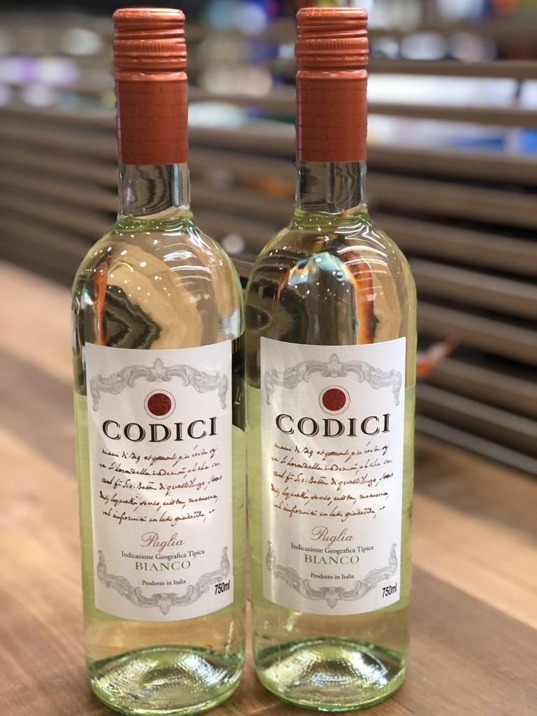 Vinho Branco Italiano Codici Puglia 750ml