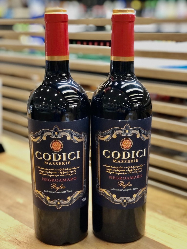 Vinho Tinto Italiano Codici Masserie Negroamaro Puglia 750 ml