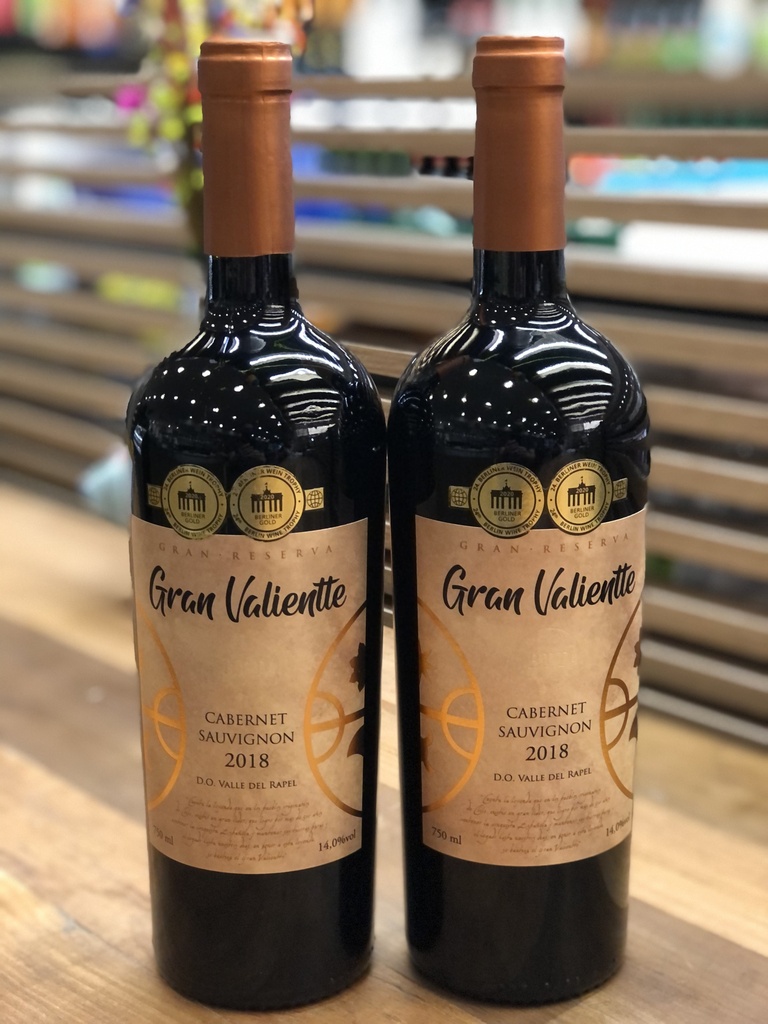 Vinho Tinto Chileno Valientte Gran Reserva Cabernet Sauvignon 750 ml
